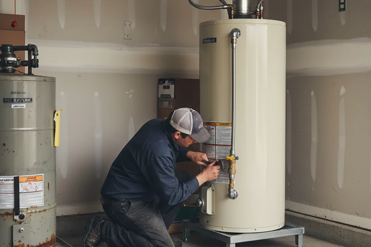 Water heater and shutoff valve replacement in Mingo